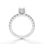 Pierścionek z diamentem szlif szmaragdowy białe złoto SBPZ_061